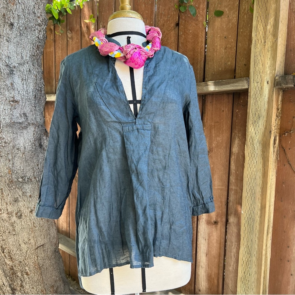 NWT CP Shades Linen Dakota Pullover Top - Size Small